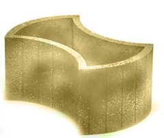 Квітник круглий Золотий Мандарин 450х660х250 гірчичний