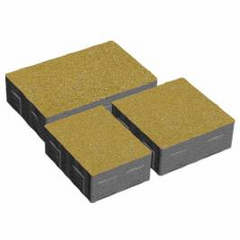 Тротуарная плитка Золотой Мандарин Плац без фаски 40 мм желтая