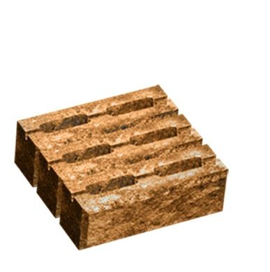 Блок малый декоративный М-200 (двусторонний скол) Золотой Мандарин 300х300х100 коричневый