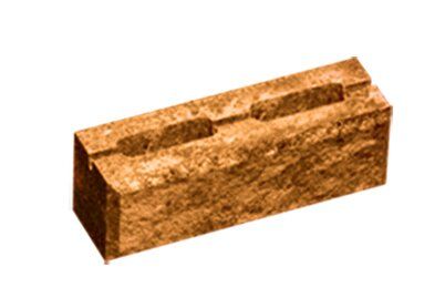 Блок малый декоративный М-200 (двусторонний скол) Золотой Мандарин 300х100х100 коричневый